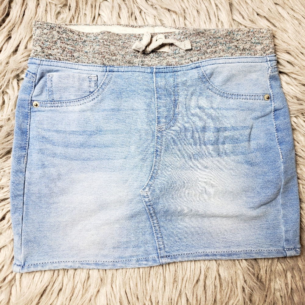 vanilla star girls denim skirt with short size 10
